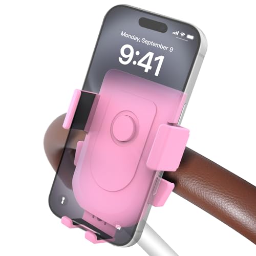 Baby Stroller Phone Holder, Universal Handlebar Phone Mount Pink