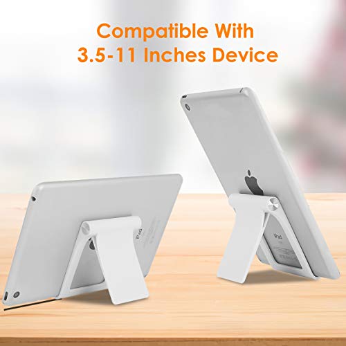 Cell Phone Desk Stand Holder Multi-Angle Adjustable Phone Desk Stand Tablet Holder for iPhone 17 16 15 14 13 12 11 Pro Max XS XR Samsung Galaxy S22 S21 S20 S10 S9 Edge Android Smartphone - color: White