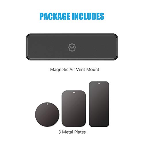 Magnetic Mount, Universal Air Vent Magnetic Phone Holder for Car, for Cell Phones and Mini Tablets,with Double Prongs and Extra Strong with 8 Magnets for Big Phones!