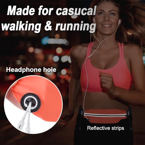RJ-Sport Race Number Belt Bib Holder with Runner Pouch (Orange) - color: 03 Orange