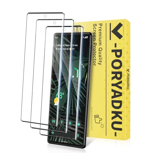 3 Pack for Google Pixel 6 Pro Screen Protector, 9H Tempered Glass Full Coverage, Case Friendly, HD Clear, Anti-Scratch, Fingerprint Compatible, Bubble-Free for Pixel 6 Pro 5G 6.7” - size: 6.7 Inch-Pixel 6 Pro