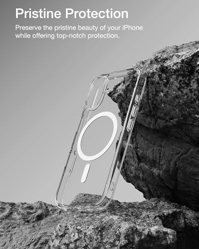 Crystal Fit Magnetic Clear Case for iPhone 17, Compatible with MagSafe, Anti Yellowing, Slim Protective Cover - size: iPhone 17