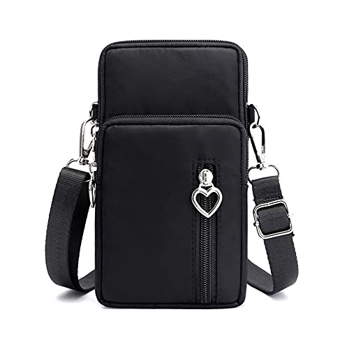 Women Crossbody Cell Phone Purse Case Armband Bag for iPhone 12 13 Mini 14 15 Plus 11 Pro Max Google Pixel 6a 7a 8a 6 7 8 Pro - color: Black