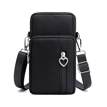 Women Crossbody Cell Phone Purse Case Armband Bag for iPhone 12 13 Mini 14 15 Plus 11 Pro Max Google Pixel 6a 7a 8a 6 7 8 Pro - color: Black