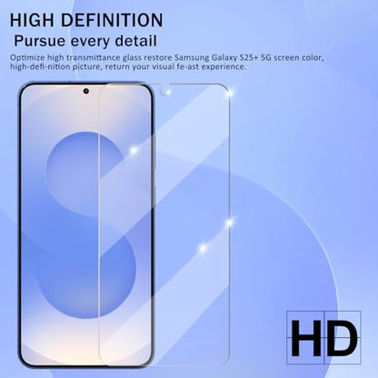 Galaxy S25 Plus / S25+ Tempered Glass Screen & Lens Protector 2+2 Pack | [Ultrasonic Fingerprint Unlock] [Case Friendly] [Bubble-Free] - size: Galaxy S25 Plus