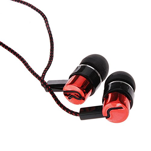 4 Pack Wired Earbuds 3.5MM 3 Pole Stereo Earphone in-Ear Headphone Without MIC 1Meter Braided Cord Headset for MP3 Cassette Recorder CD Player Music Phone Computer Laptop PC Tablet