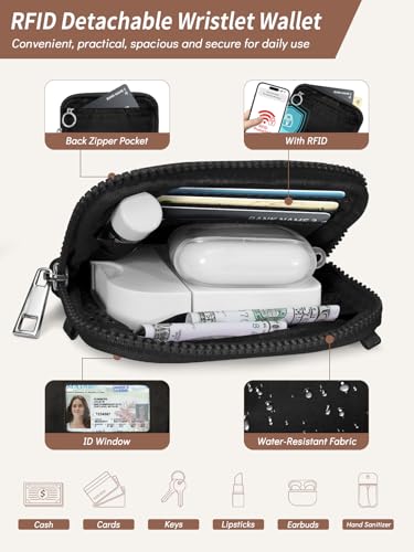Clip and Go Strap for Phone with Wallet Crossbody Lanyard Black - color: 1 Black