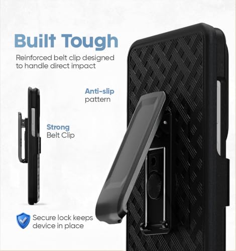 MOTIVE for Samsung Galaxy s26 Ultra Case with Belt Clip, Kickstand | 6.9" | Ranger v1 Series, Black, 360° holster, open-top/bottom port access, grip, slim - size: s26 Ultra