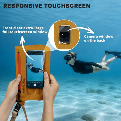 IPX8 Waterproof Phone Pouch,Reusable Fanny Pack Dry Bag | Fanny Pack Dry Bag with Screen Touch Sensitive for Beach Swimming,Boating,Kayaking,Rafting - color: Yellow, size: 1 PC