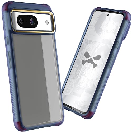 Ghostek Covert Google Pixel 8 Case - Clear Hard Back, Silicone Bumper, Compatible with Wireless Charging, Slim Shockproof Phone Cover (6.2 Inch, Blue) - color: Blue [Limited Edition], size: Pixel 8