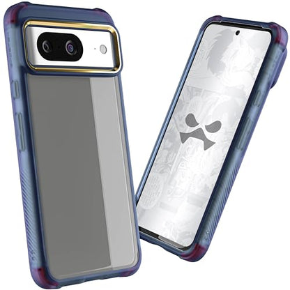 Ghostek Covert Google Pixel 8 Case - Clear Hard Back, Silicone Bumper, Compatible with Wireless Charging, Slim Shockproof Phone Cover (6.2 Inch, Blue) - color: Blue [Limited Edition], size: Pixel 8