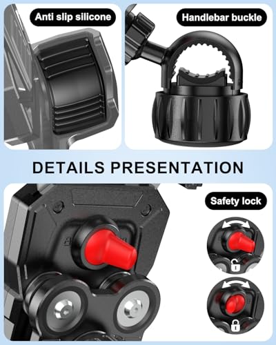Motorcycle Phone Mount with Vibration Dampener for 4.7-7.2" Phone - color: Knob Base