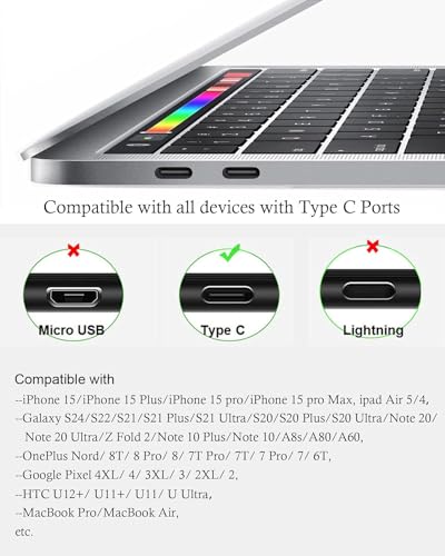 20Pcs USB C Dust Plug Silicone Soft Snugly Anti Dust Plug Cover Cleaning Brush Compatible with iPhone 17/16 Galaxy S25/S24/ Note 20/ Z Fold6/ Pixel 9 Moto MacBook iPad Switch Type C Device