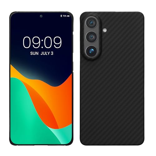 kalibri Aramid Fiber Case Compatible with Samsung Galaxy S26 Plus - Case Super Slim Strong Protective Phone Cover - Black Matte - size: Galaxy S26 Plus