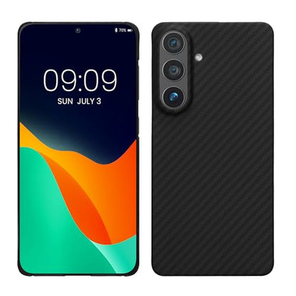 kalibri Aramid Fiber Case Compatible with Samsung Galaxy S26 Plus - Case Super Slim Strong Protective Phone Cover - Black Matte - size: Galaxy S26 Plus