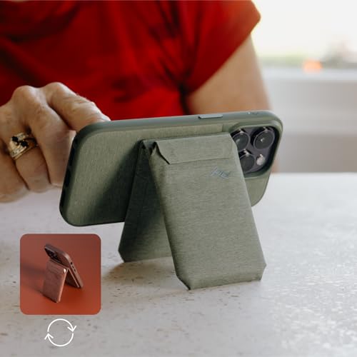 Peak Design Mobile Stand Wallet, Charcoal, Slim Profile, On-Demand Stand, Weatherproof Nylon Fabric, Connects to Mobile Cases, MagSafe Compatible, for iPhone, Samsung and Google Phones - color: Charcoal