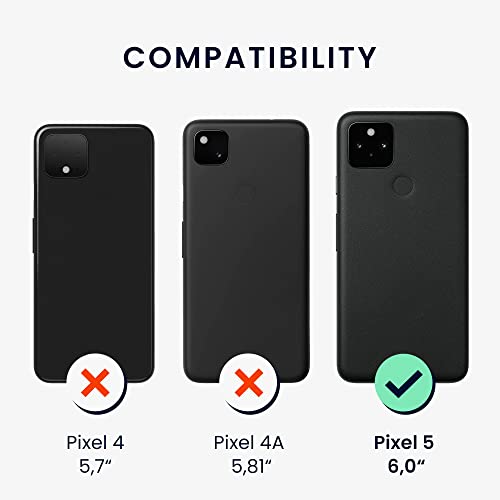 kwmobile Case Compatible with Google Pixel 5 Case - Slim Protective TPU Silicone Phone Cover - Black Matte