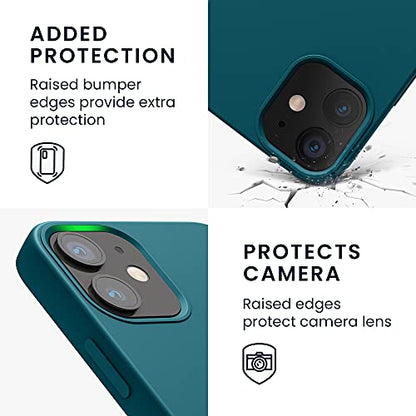 kwmobile Case Compatible with Apple iPhone 12 mini Case - TPU Silicone Phone Cover with Soft Finish - Teal Matte - color: teal matte, size: iPhone 12 mini