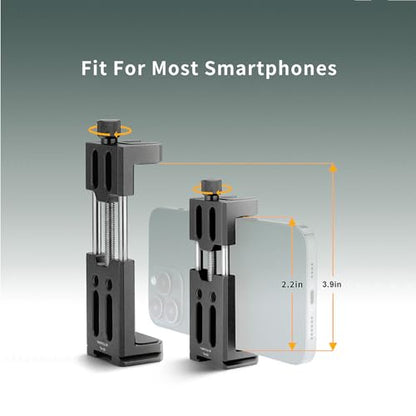 Aluminum Phone Tripod Mount with Cold Shoe & ARCA-Swiss Quick Release