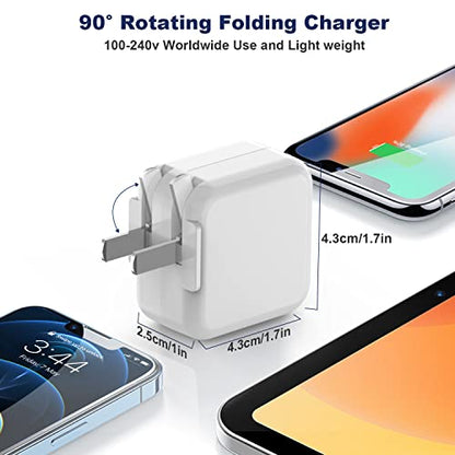 2Pack iPad Charger, 10FT Fast Charger iPad Cord with 12W USB Wall Charger - size: 2Pack 10FT