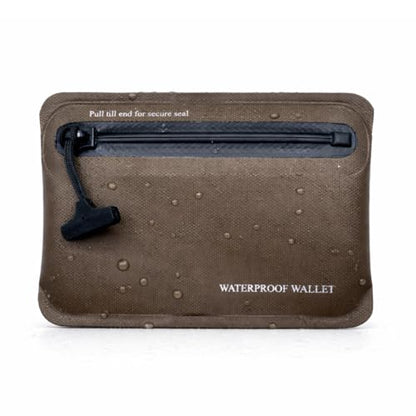 Heavy Duty Airtight Wallet Submersible Waterproof Wallet Protection for Keys, Cards - color: Taupe, size: 5.2" X 4" / 13.5CM X 10 CM