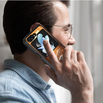 for Samsung Galaxy Z Flip 5 Case, Heavy Duty Dual Layer Hybrid Military Grade Shockproof Drop Folding Protective Cover for Samsung Galaxy Z Flip 5 5G 2023, Dolphin - color: Dolphin