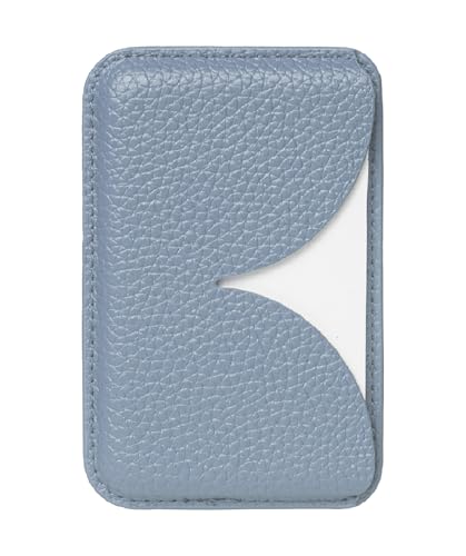 Luner - Eco Leather Magnetic Side-Access Card Wallet Compatible with Magsafe - [for iPhone 16, 15, 14, 13, 12 series] - [Holds 2 cards] - Frost Blue - color: Frost Blue, style: Side-access