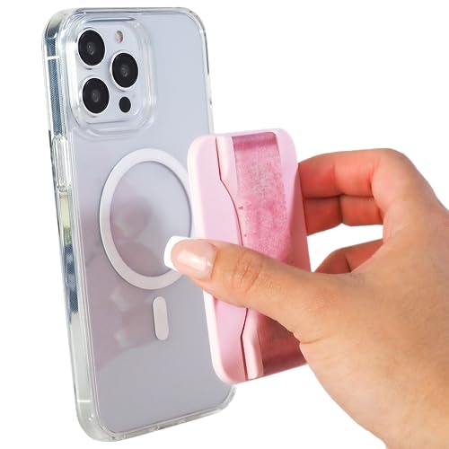 LOVEHANDLE PRO for MagSafe Phone Grip + Kickstand - Pink Diamond Glitter