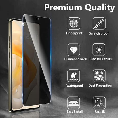 3 Pack Privacy Screen Protector Designed for Motorola Moto G Stylus 5G 2024,Full Coverage Anti-Spy Tempered Glass Film,9H Hardness,Anti-Fingerprint,Bubble Free,Easy to Install - size: Moto G Stylus 5G 2024 FK3
