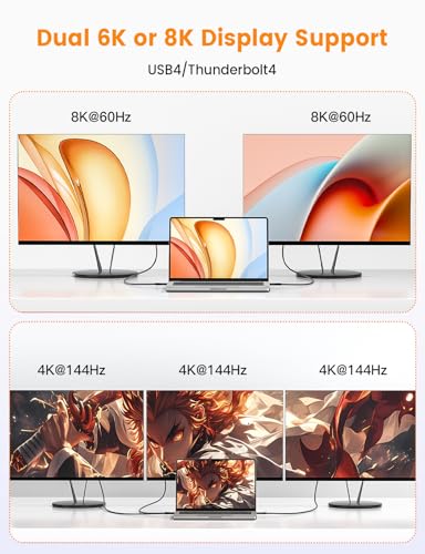 XAOSUN Right Angle USB 4 v2 Cable for 90 Degree Thunderbolt 4 Cable 3.3FT - size: 3.3FT