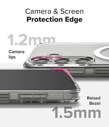 Ringke for Samsung Galaxy S25 Plus Case [Fusion Magnetic Matte Clear] | Compatible with MagSafe, Oil & Dirt Resistant, Anti-Fingerprint Technology Prevents Oily Smudges, Feels Velvety Soft - size: Galaxy S25 Plus