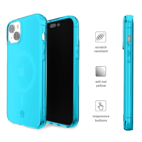 VELVET CAVIAR for iPhone 15 Case Neon Blue - Compatible with MagSafe [10ft Drop Tested] - color: Neon Blue, size: 15