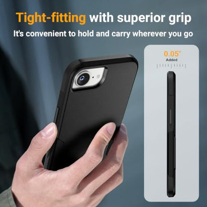 jaroco Magnetic for iPhone 17E/16E Case Heavy Duty Rugged Dual-Layer Black - color: Black, size: iPhone 17E/16E