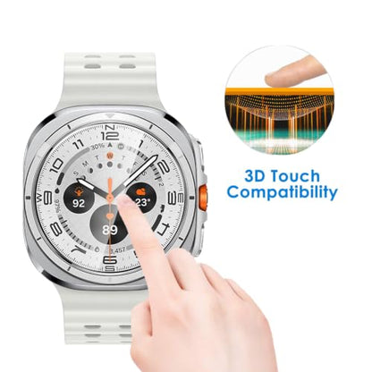5 Pack Tempered Glass for Samsung Galaxy Watch Ultra 2 47mm 2026 Screen Protector,9H Hardness,Anti-Fingerprints,HD-Clear,Full Coverage Watch Film for Galaxy Watch Ultra 2 47mm - color: Samsung Galaxy Watch Ultra 2 47mm