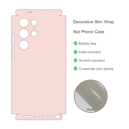 2 Pack Skin Wraps Compatible with Samsung Galaxy S24 Ultra (Pink) - color: Pink