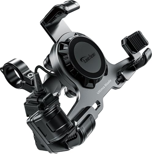 Kaedear Qi Wireless Charging Motorcycle Phone Mount, KDR-M27PA-BK - style: Qi Charging / 1" Ball - Black