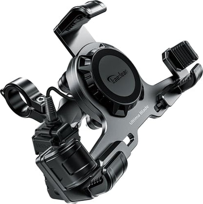 Kaedear Qi Wireless Charging Motorcycle Phone Mount, KDR-M27PA-BK - style: Qi Charging / 1" Ball - Black