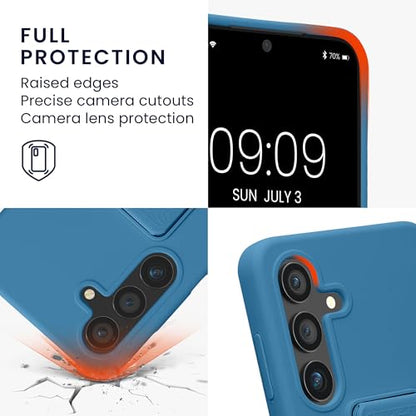 kwmobile Case for Samsung Galaxy S24 Case - Soft TPU Cover with Silicone Coating - with Hand Strap and Stand Function - Shockproof - Caribbean Blue - color: caribbean blue, size: Galaxy S24