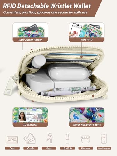 Clip and Go Strap for Phone with Wallet Crossbody Lanyard Birds - color: Birds
