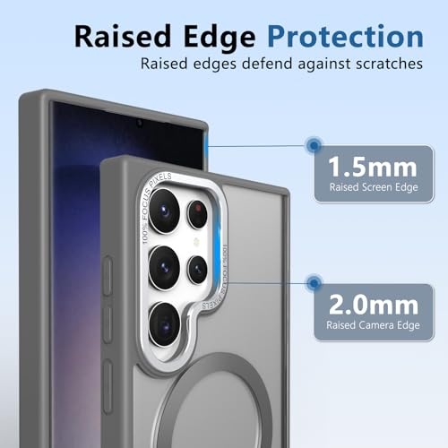 for S22-Ultra Phone Case, Slim Fit & Semi-Transparent Matte, Gray - color: Gray, size: Galaxy S22 Ultra 6.8"