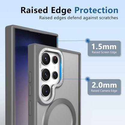 for S22-Ultra Phone Case, Slim Fit & Semi-Transparent Matte, Gray - color: Gray, size: Galaxy S22 Ultra 6.8"