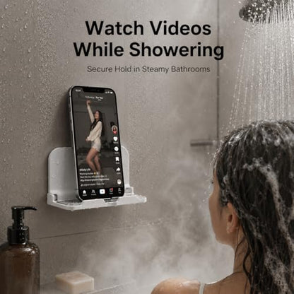 pzoz Foldable Wall Phone Holder, Adhesive Phone & Tablet Wall Mount Stand
