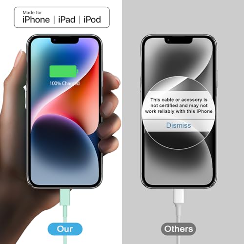 2+2Pack iPhone 17 16 15 Charger 20W Apple Charger &10ft Cable-Green - color: Green