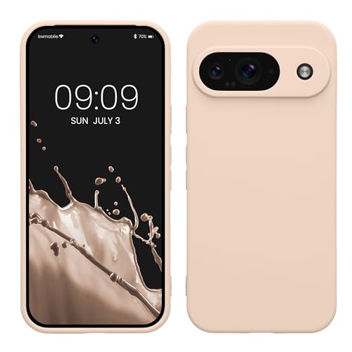 kwmobile Case Compatible with Google Pixel 9 Case - Protective Slim TPU Phone Cover - Soft Matte Finish - Coconut Swirl - color: Coconut Swirl, size: Pixel 9