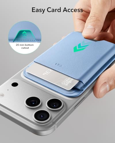 ESR for MagSafe Wallet, 5 Card Holder for Phone Case, RFID Blocking - color: Glacier Blue