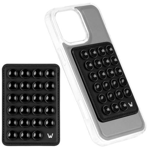 Walli Cases Silicone Suction Cup Mount for iPhone, Fits Walli Magnetic Case - color: Black
