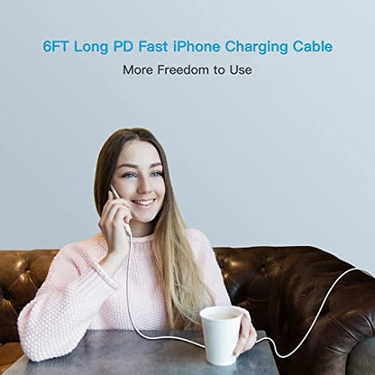Mitesbony iPhone Charger [MFi Certified] 3Pack 6FT USB C to Lightning Cable - size: 6FT