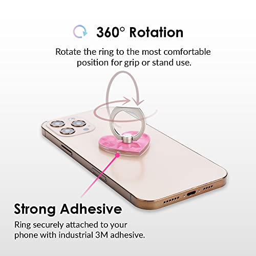 VELVET CAVIAR Cell Phone Ring Holder - Finger Ring & Stand - Improves Phone Grip Compatible with iPhone, Galaxy, Most Smartphones (Hot Pink Leopard) - color: Hot Pink Leopard