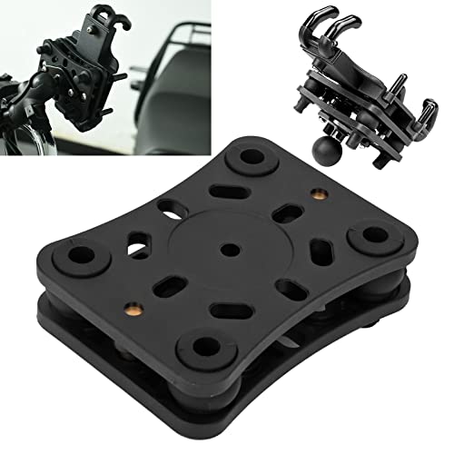 POCREATION Motorcycle Phone Mount, Bracket 4 Silicone Vibration Dampers with Nylon Base and Cavity Design for Bike Motorbike Handlebar Mobile Device Holder