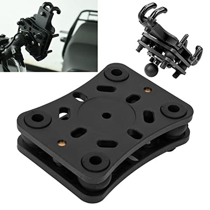 POCREATION Motorcycle Phone Mount, Bracket 4 Silicone Vibration Dampers with Nylon Base and Cavity Design for Bike Motorbike Handlebar Mobile Device Holder